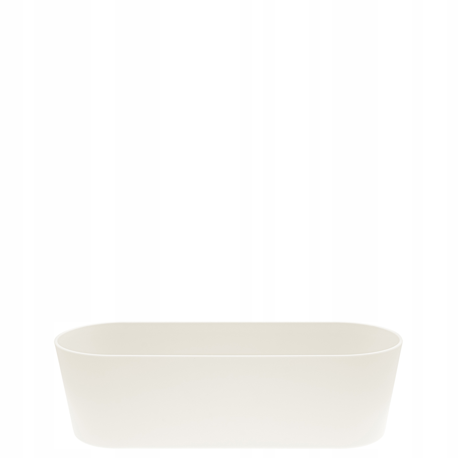 

prostokątna biała doniczka podłużna Flori 36x14/11