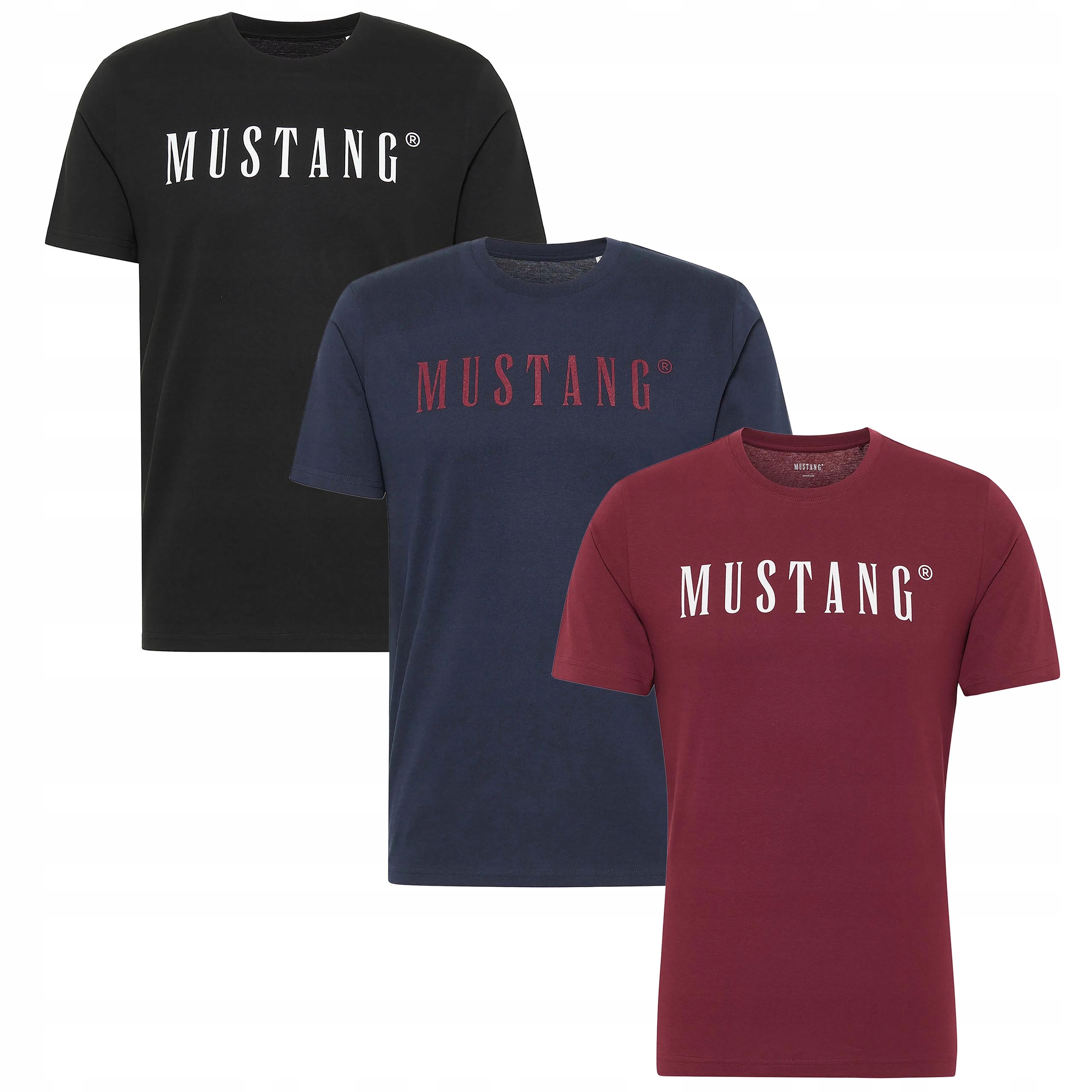 Mustang Tričko Alex C Logo 3pack sada tričko pánské bavlněné velikost L