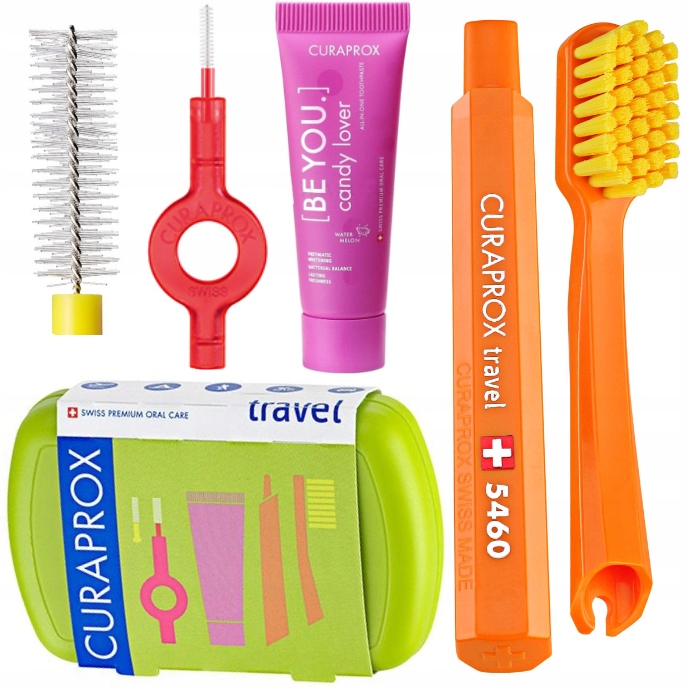 Zestaw Turystyczny Szczoteczka do Zębów Curaprox Travel Set Zielony z Pastą