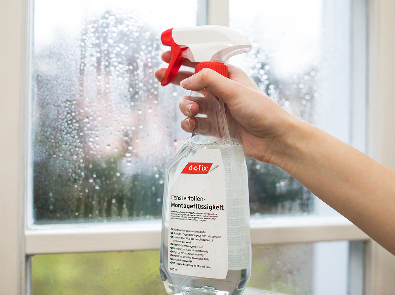 Folia okienna na wodę statyczna SPLINTER 45x150 Transparentność matowa