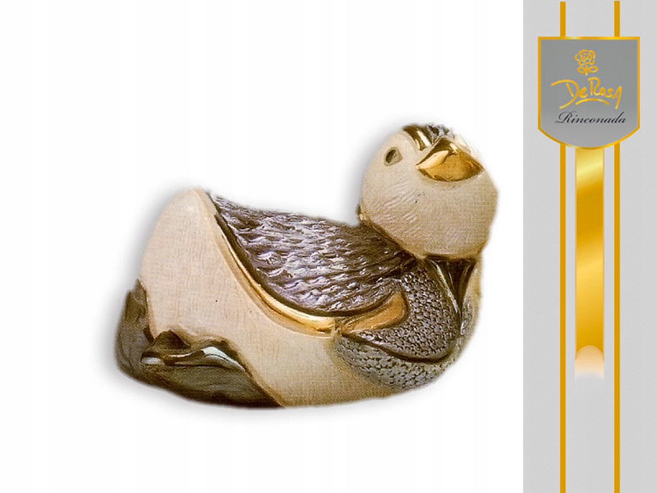 Keramická Figurka Malý Tučniak, Ručne Maľovaná Ozdoba