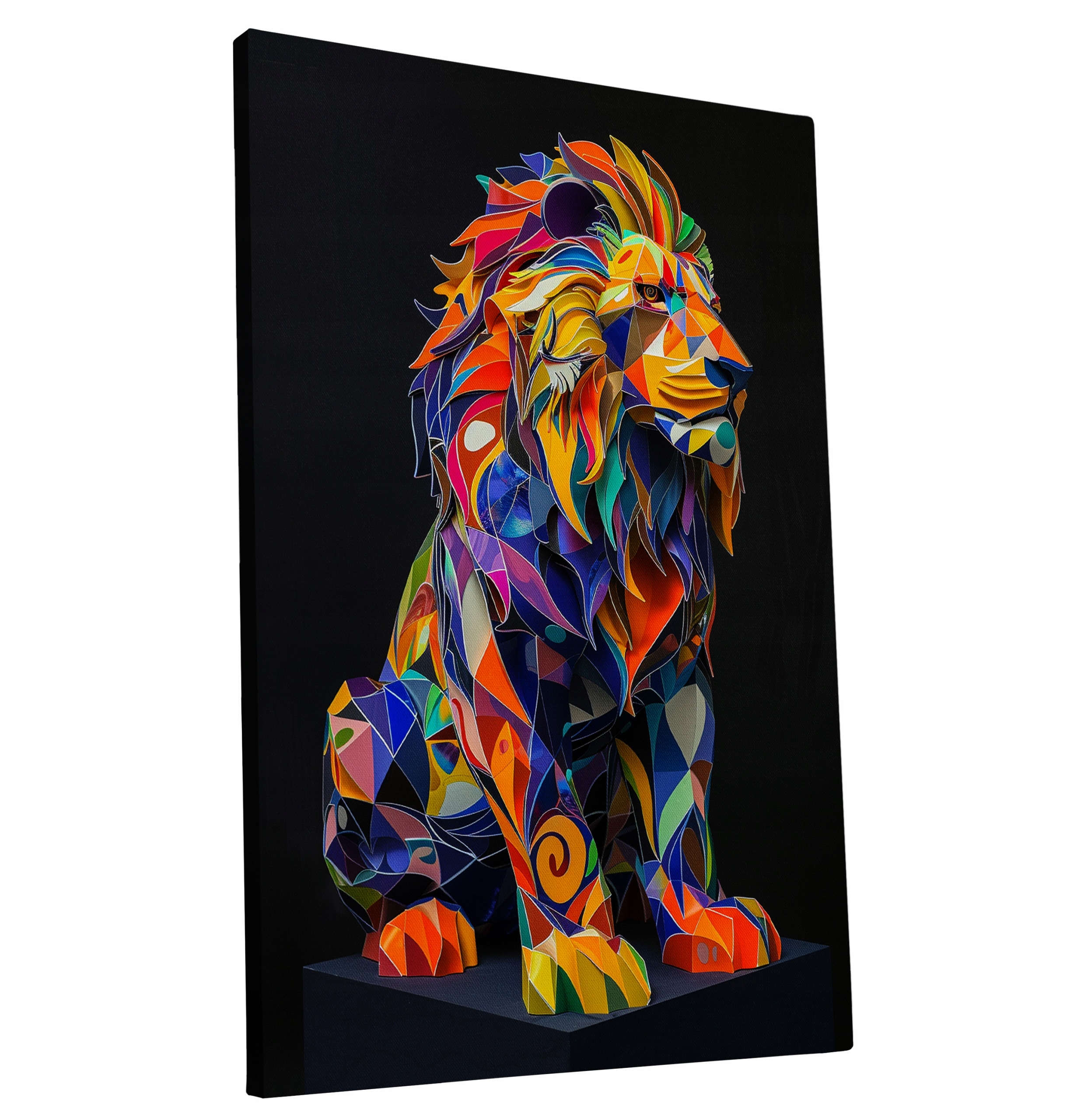 Obraz na plátně Barevný lev v moderním stylu domu obývacího pokoje 80x120