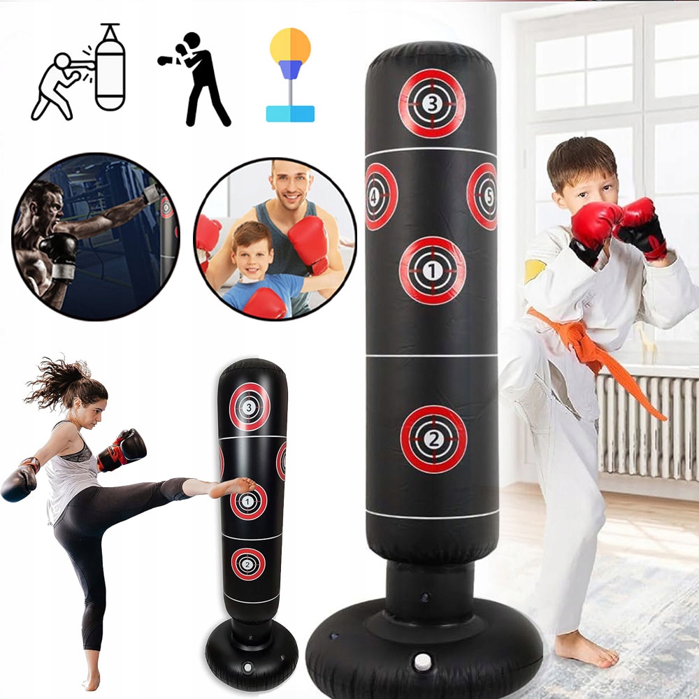 Worek Treningowy Dmuchany Bokserski Do Boks Boksu Trenuj Mma Boks Kondycję