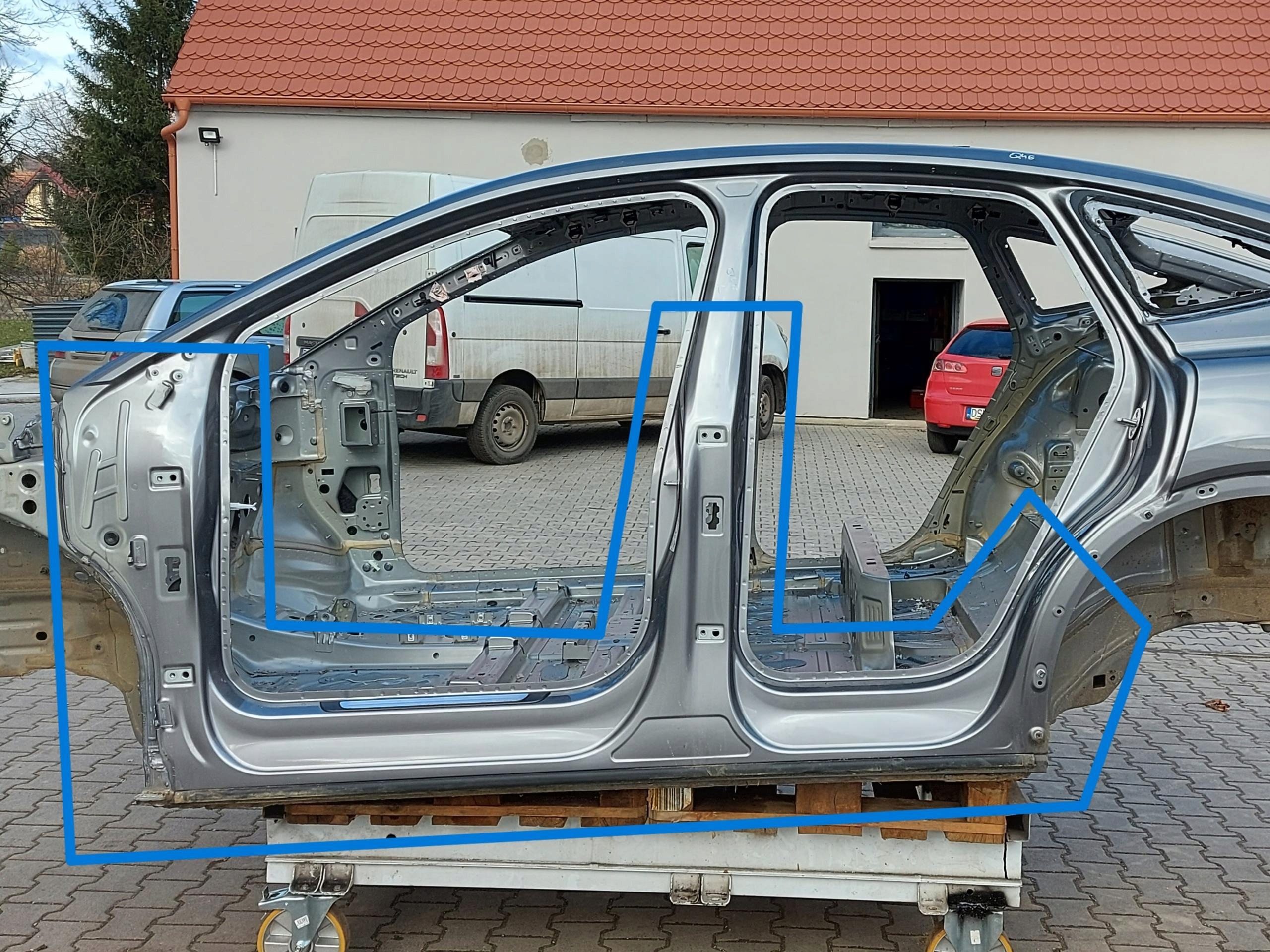 Audi Q4 E-TRON 89A 89E pillar left BOK threshold grey LZ7F