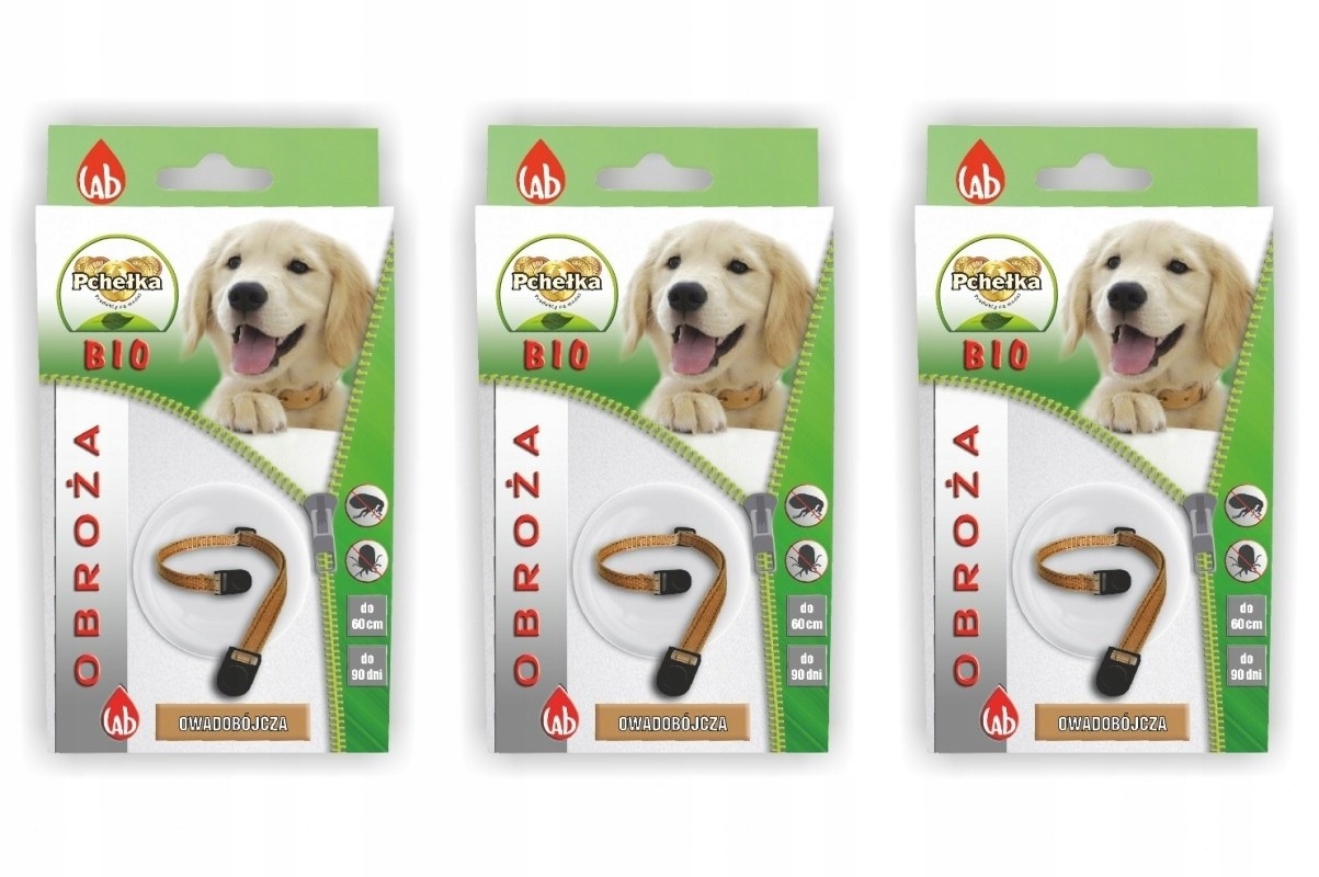 Levně Pchełka Bio Obojek Pes 60 cm 150 g 3 ks