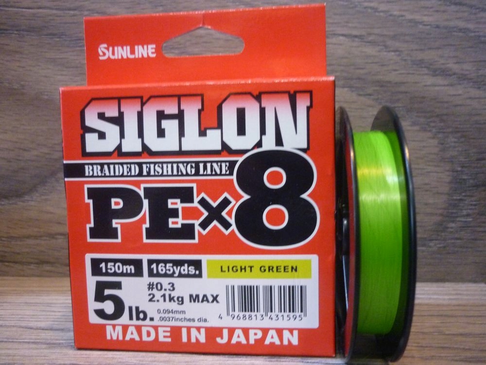 Plecionka Sunline Siglon Pe X8 Lime Green #1.0 150m