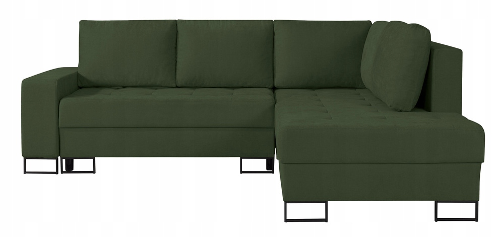 Rohová Sedací Souprava s funkcí spaní Larelle, pravostranná, zelená žinylka