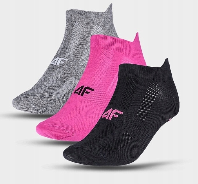 4F DAMSKIE SKARPETKI SPORTOWE TRENINGOWE 3 sztuki 39-42