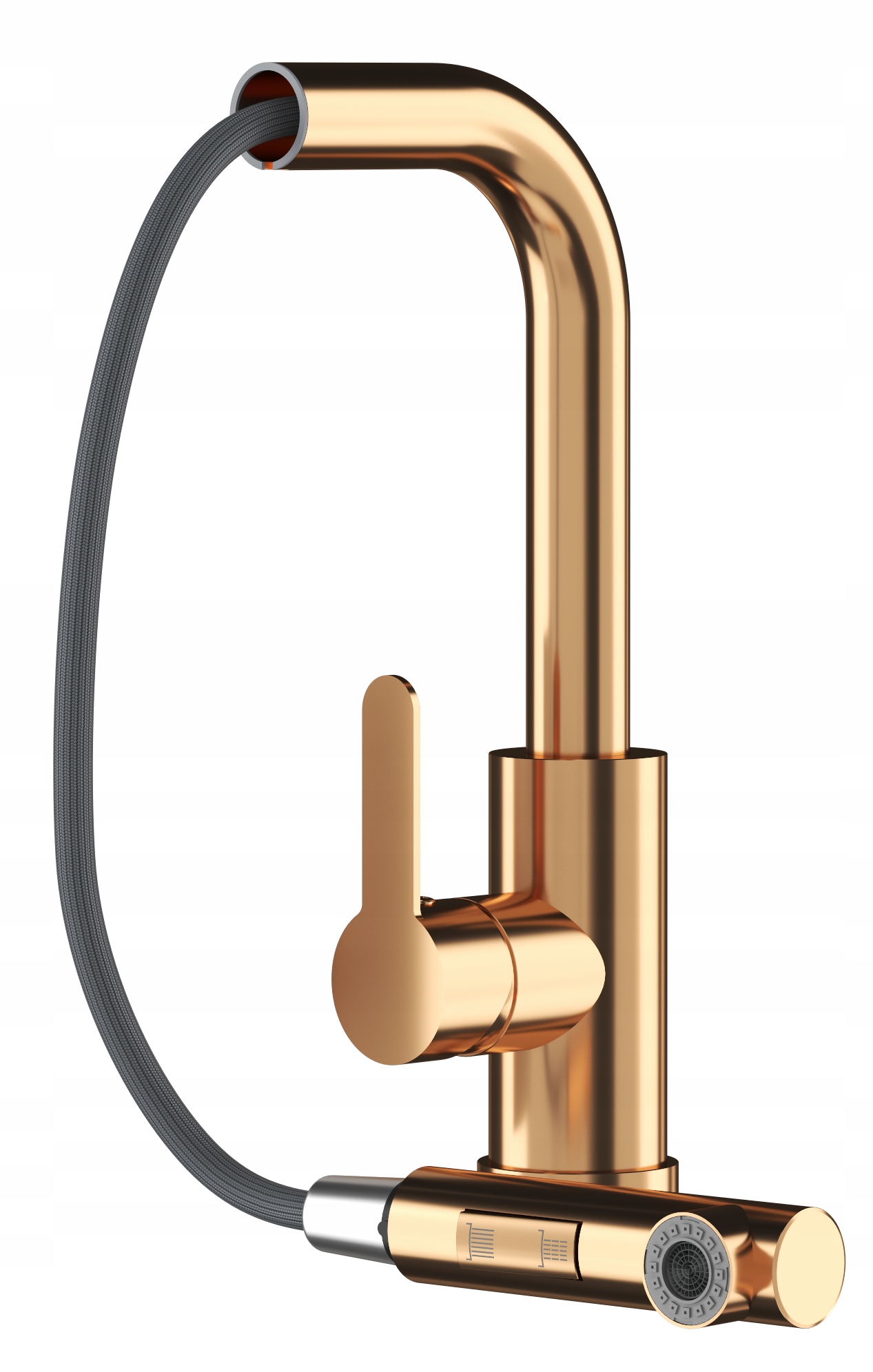 Kuchynská Batéria Do Umývadla Rose Gold Zlatá S Výsuvným Výtokom Kohútik Ebro