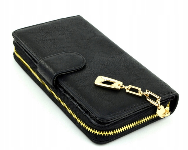 

Portfel Damski Duży Podwójny Portmonetka Zamek