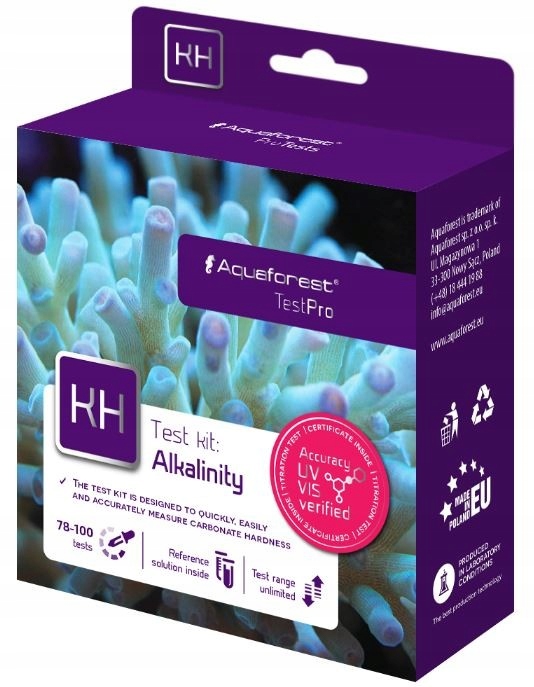 Test Měřič Uhličitanové Tvrdosti Kh Mořské Akvárium 78-100 Test