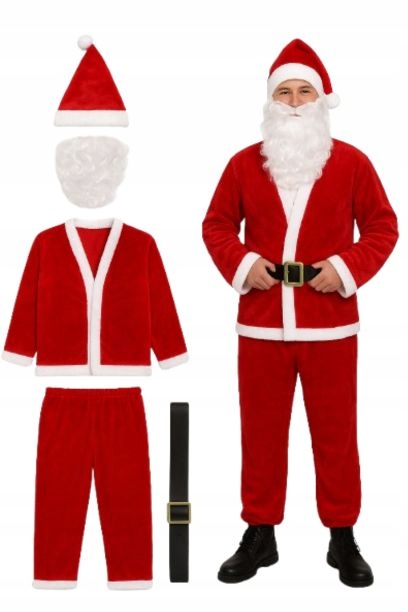 Kostým Mikuláše Premium 170-190 cm Mikuláš Vánoce komplet