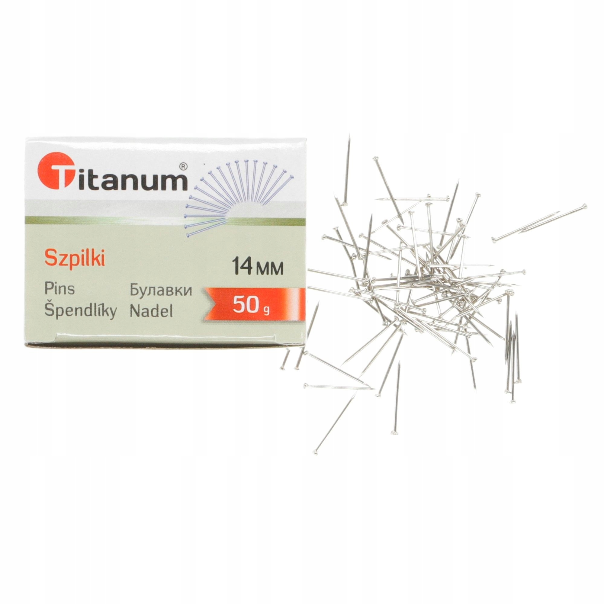 

Szpilki krawieckie krótkie 14mm 50g Titanum
