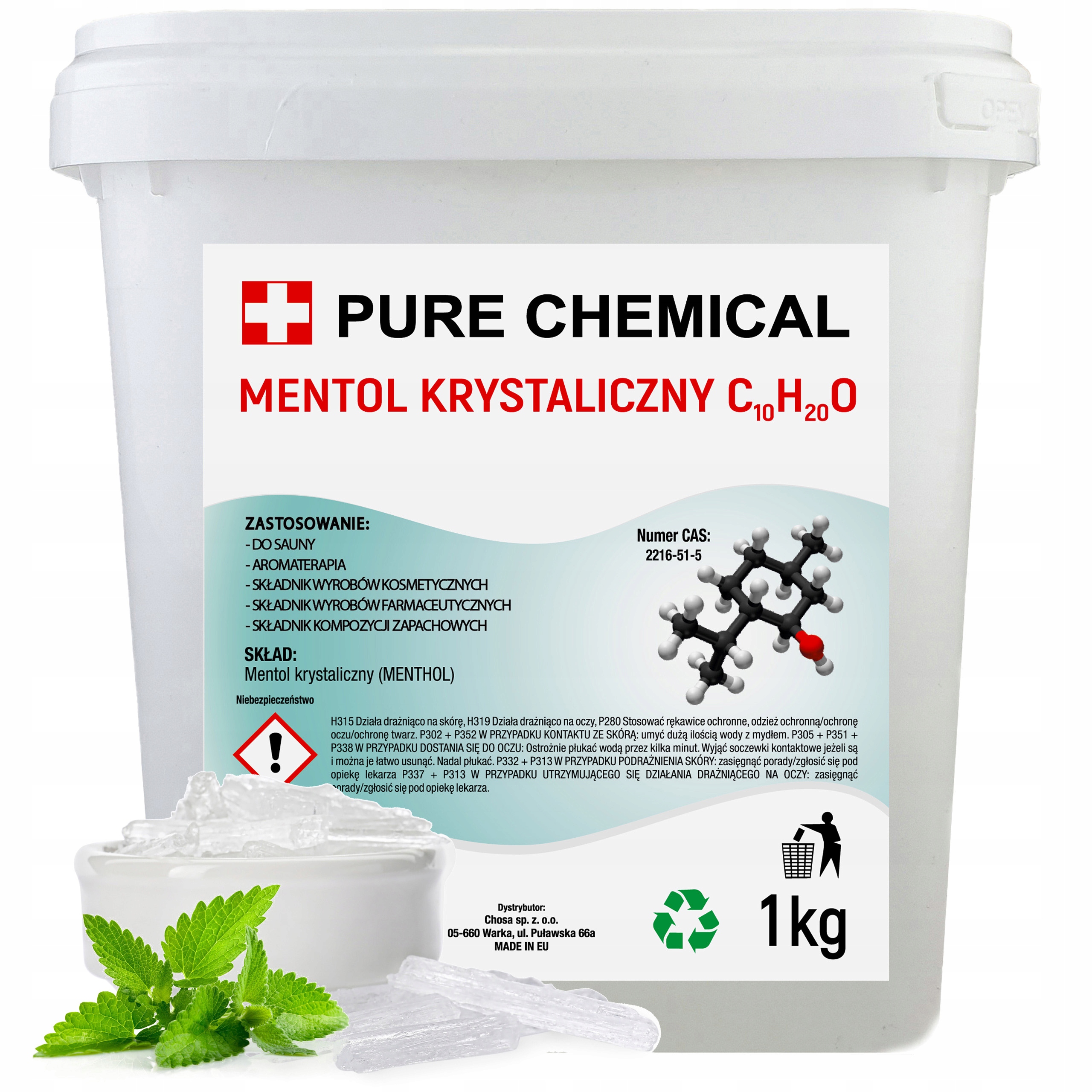 Kryštalický Mentol Do Sauny Kryštálov 1000 g 1 kg