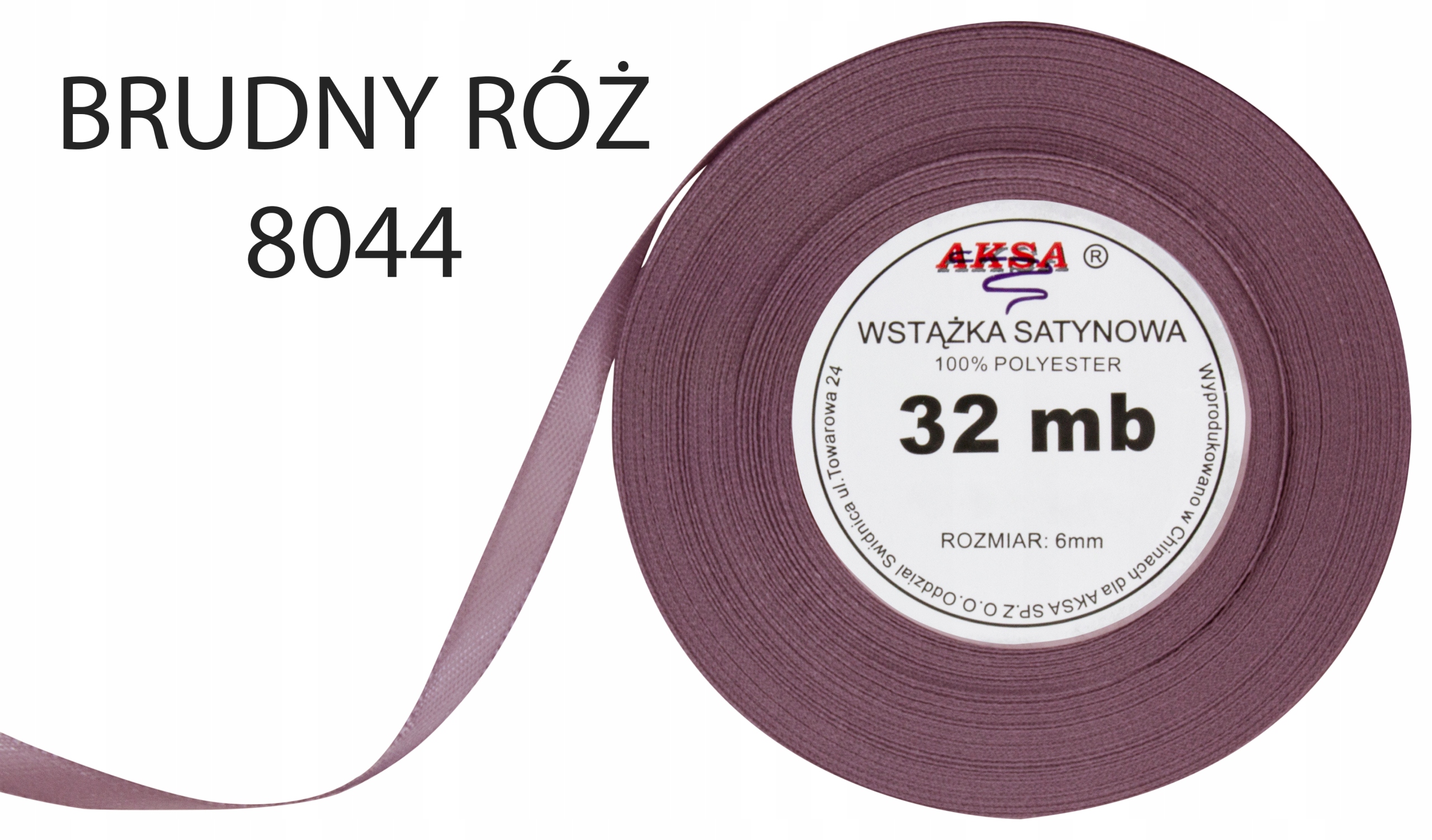 TASIEMKA WSTĄŻKA SATYNOWA ATŁASOWA 6MM 32MB KOLORY Kolor wielokolorowy