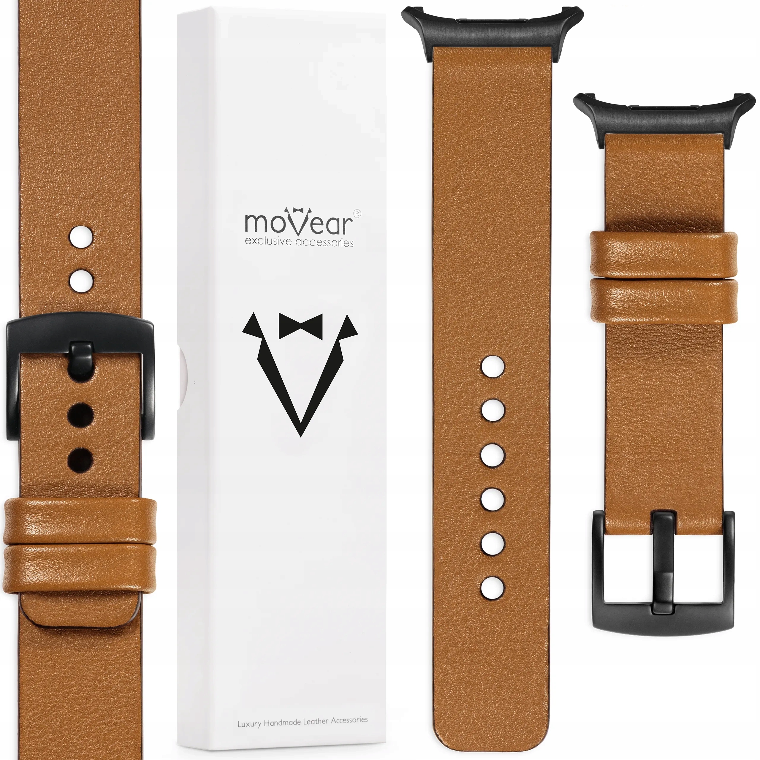 Pásek pro Samsung Galaxy Watch Ultra 22 mm Světle hnědý prémiový Movear