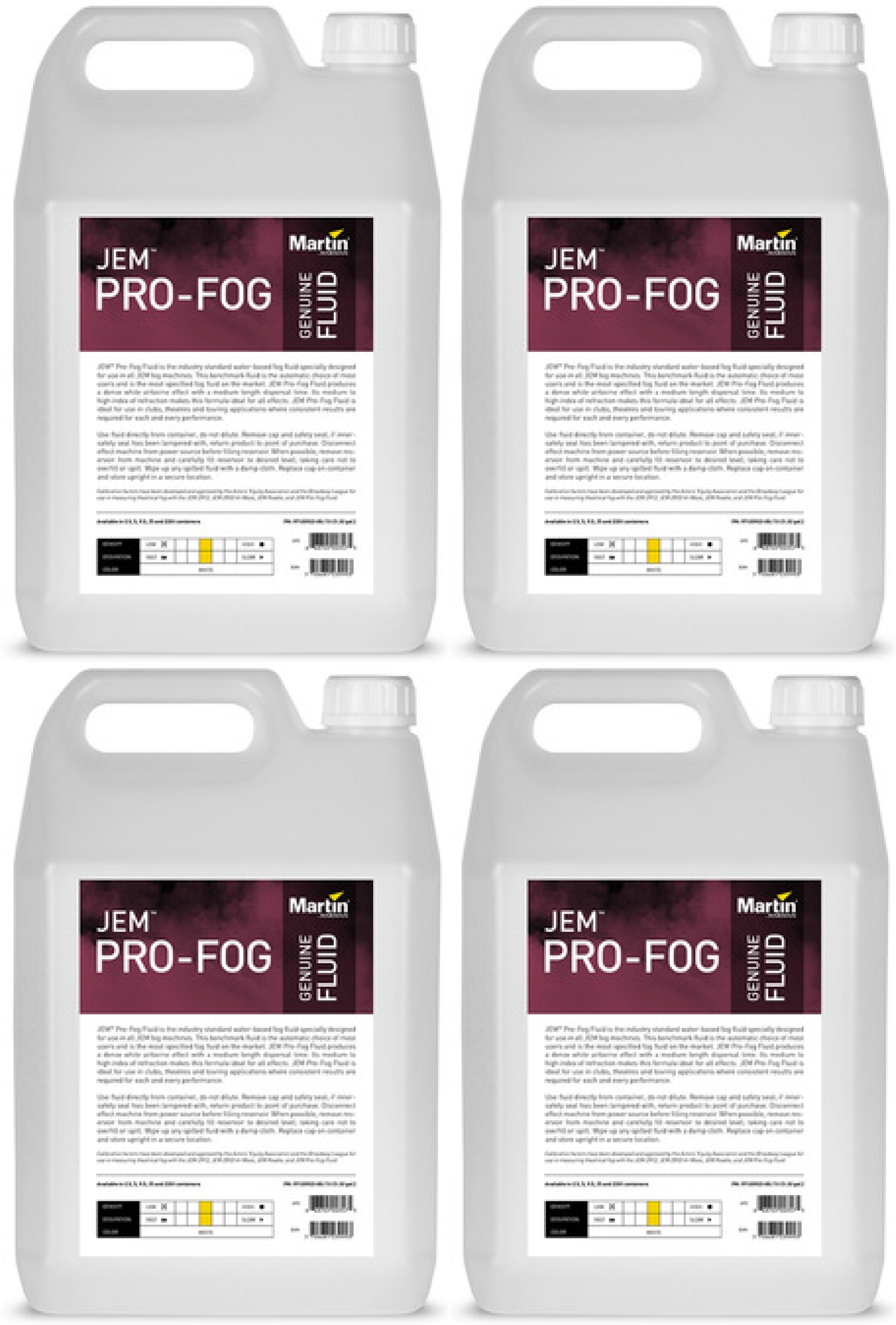 Płyn do śnieżnobiałego dymu Imprezy Wesela Martin Pro Fog Fluid 5L 4 szt