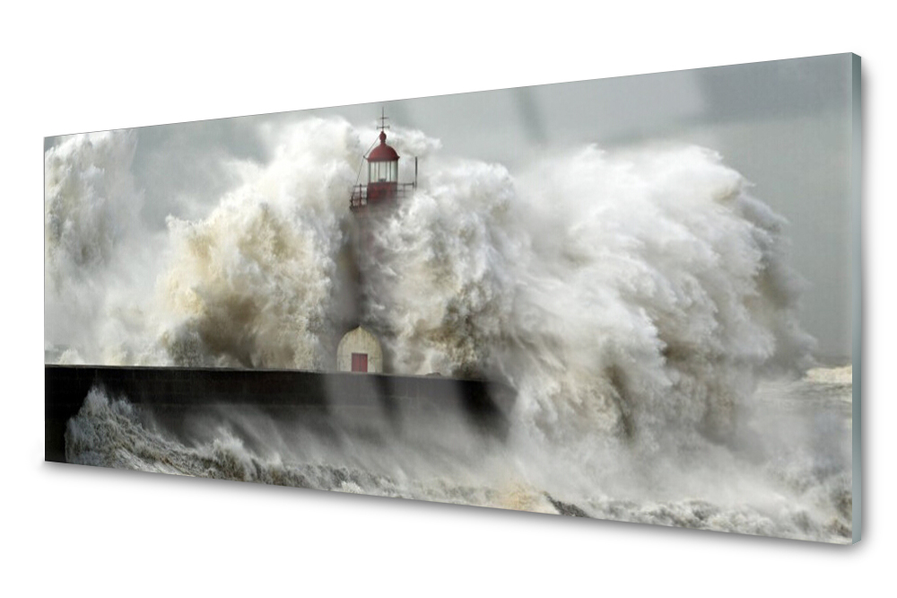 

Panel szklany do kuchni Latarnia Morska 125x50