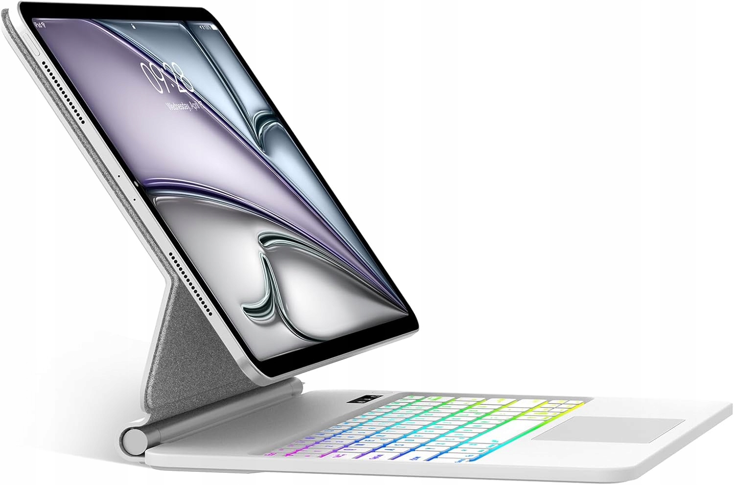 Puzdro s klávesnicou pre iPad Air 13 iPad Pro 12.9 Sengbirch Qwertz biele