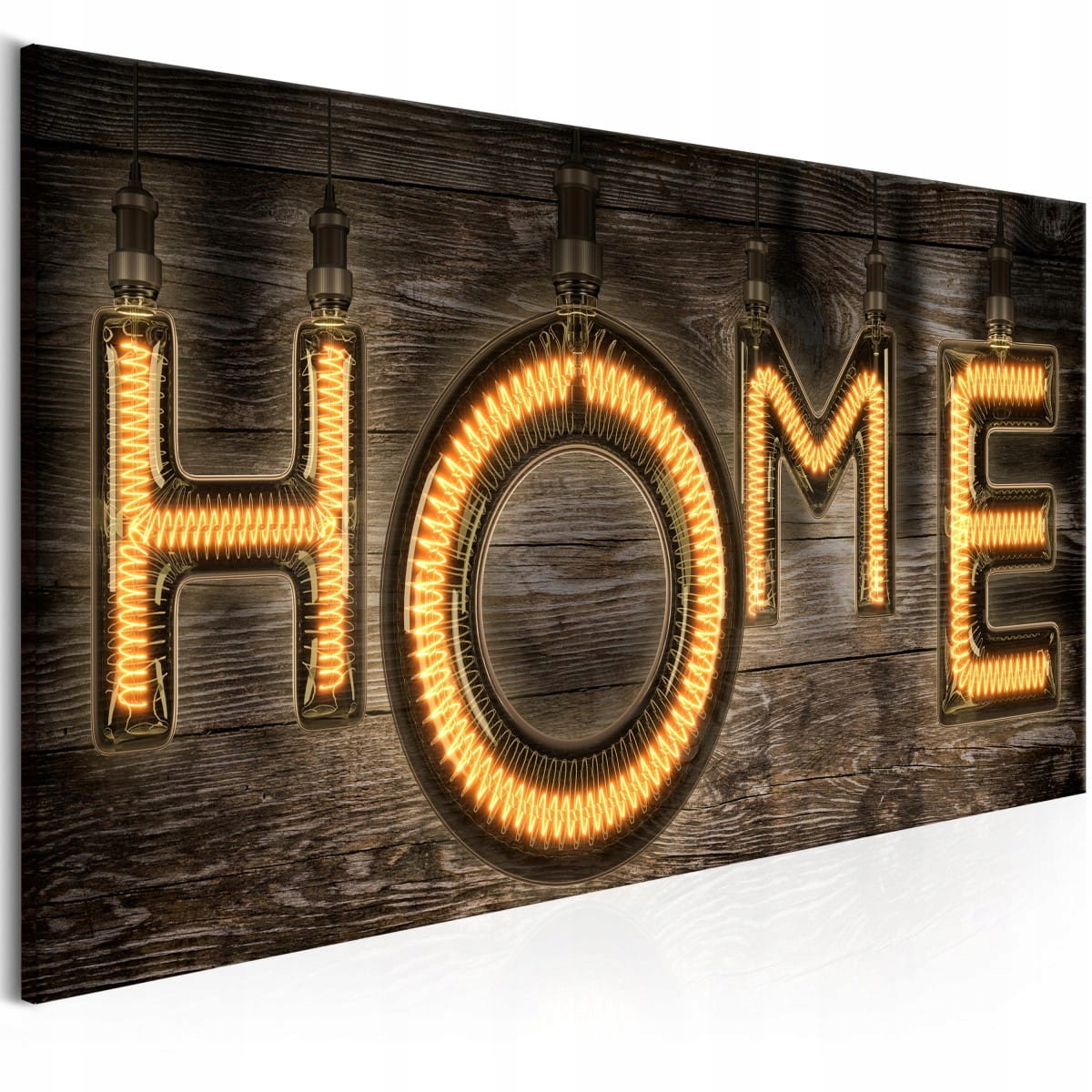 

Obraz - Żarówkowe home - 100X45