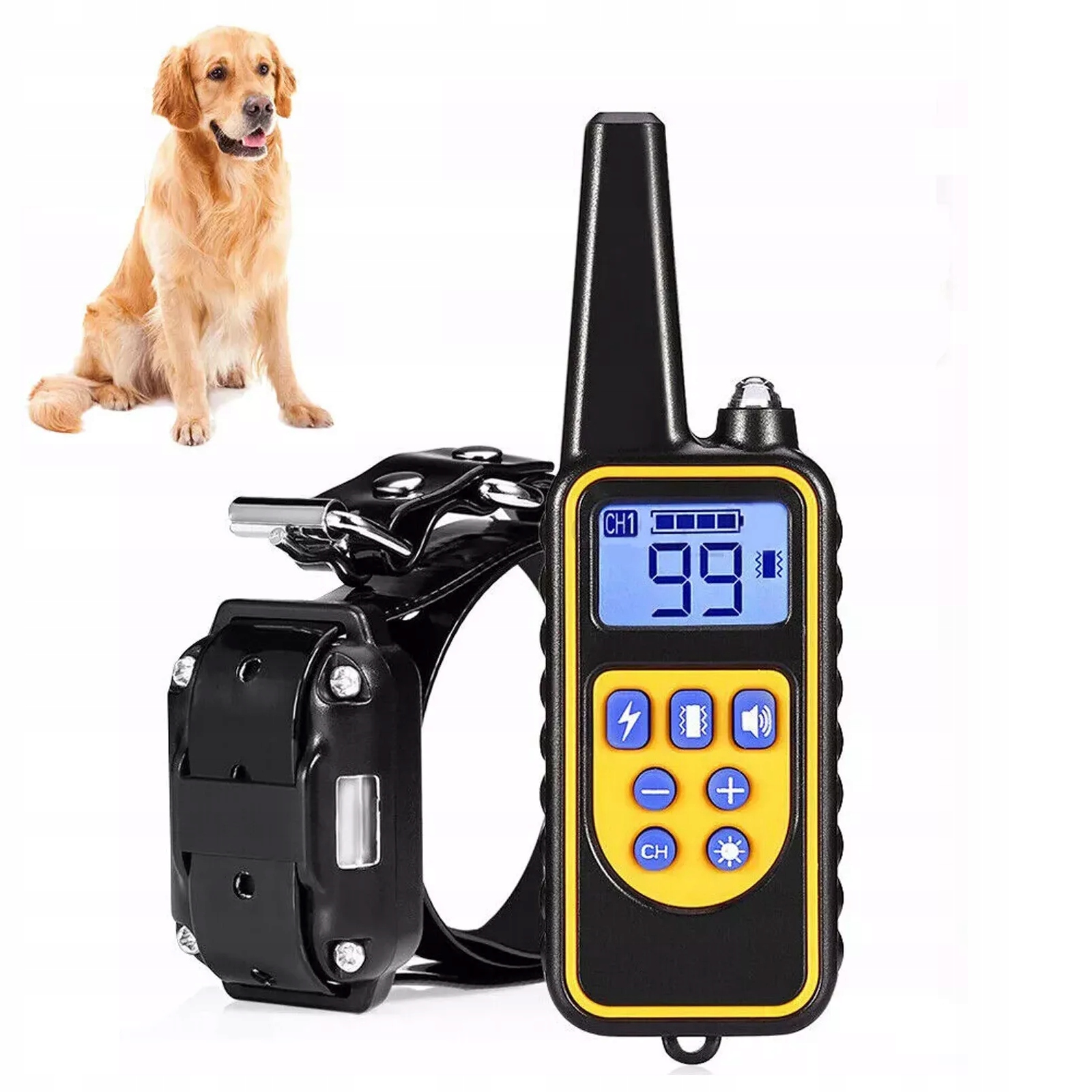 Levně Elektrický Obojek Pro Psa Tréninkový Treser 800 m 4 Modes Voděodolný Pilot