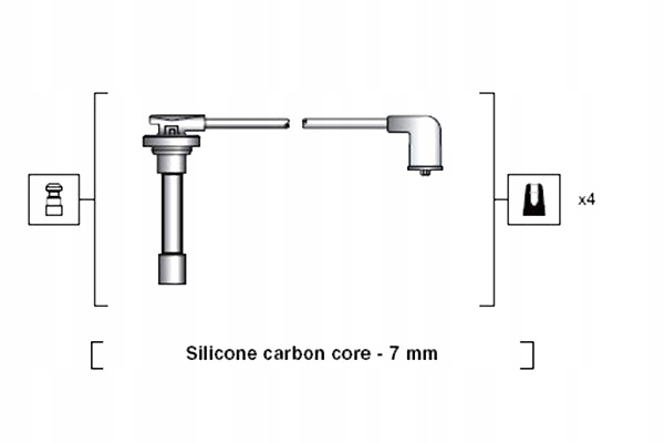 MAGNETI MARELLI ZESTAW PRZEWODÓW ZAPŁONOWYCH HONDA CIVIC VI CRX II