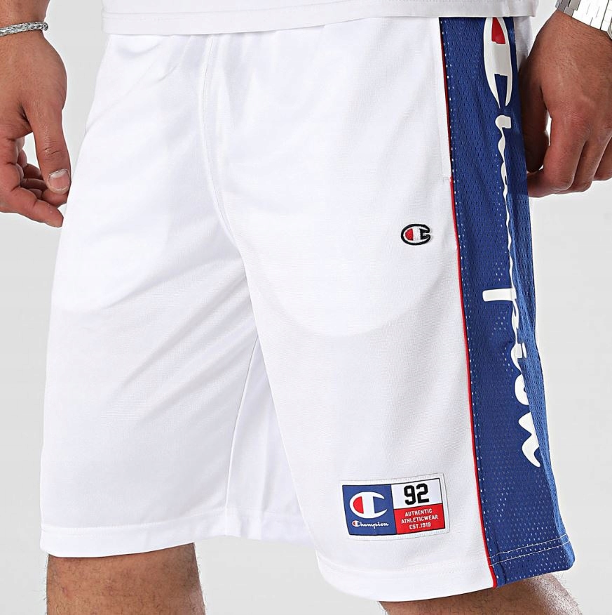 Champion Spodenki Męskie 219746 Basketball Logo Bermuda Mesh Short XL