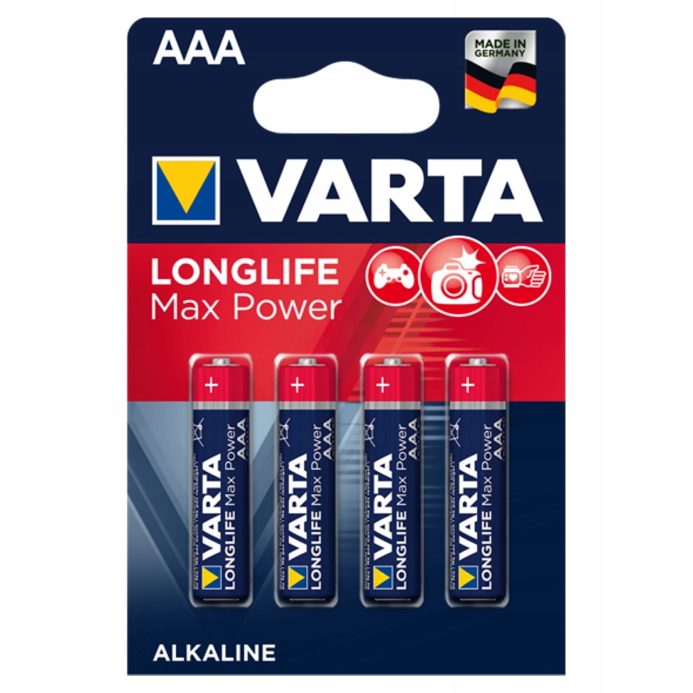 

4 baterie Varta Aaa LR03 LongLife Max Power alkal.