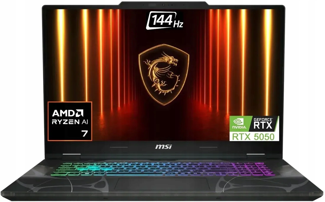 Laptop Msi Cyborg A17 Ai 17" Fhd 144Hz Ryzen 7 260 64GB SSD512 RTX5050