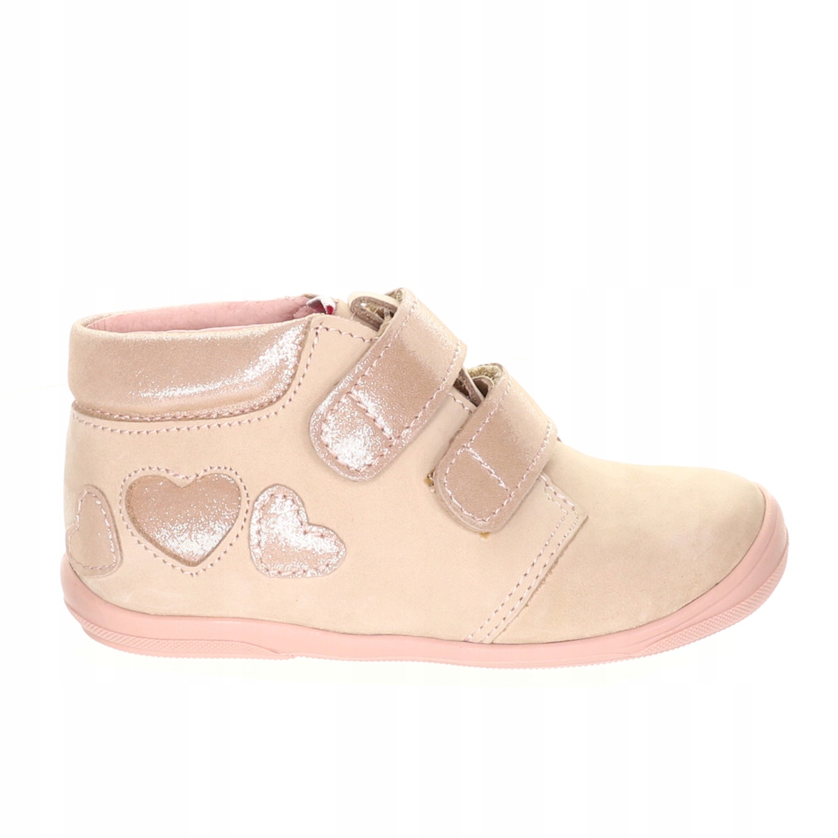 Mazurek Buty ze skóry naturalnej 1341 Puder Złoty Satyna r. 26