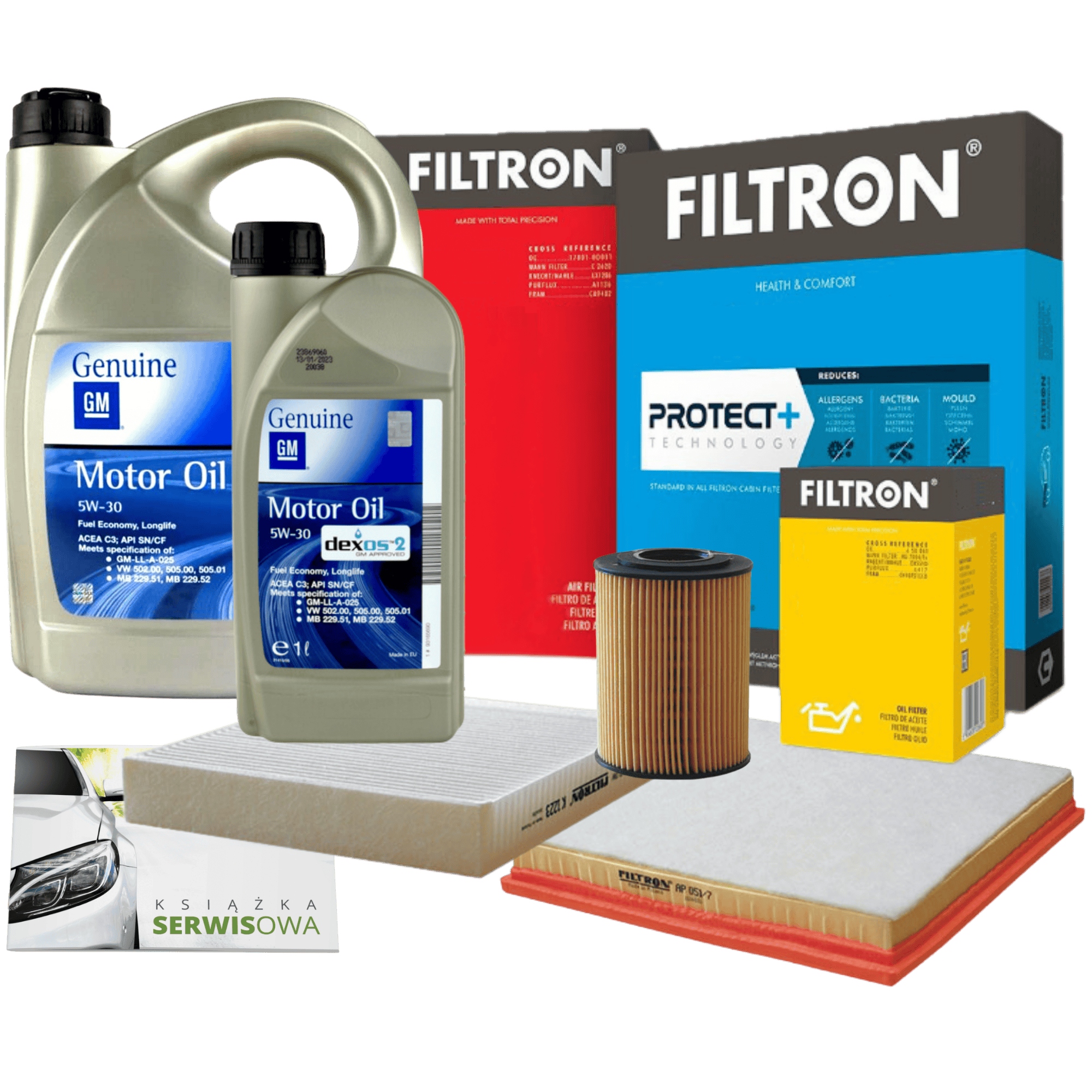 Opel Astra J IV 4 1.7 CDTi 100 110 125 130 Km 3x filter Filtron olej 5W30