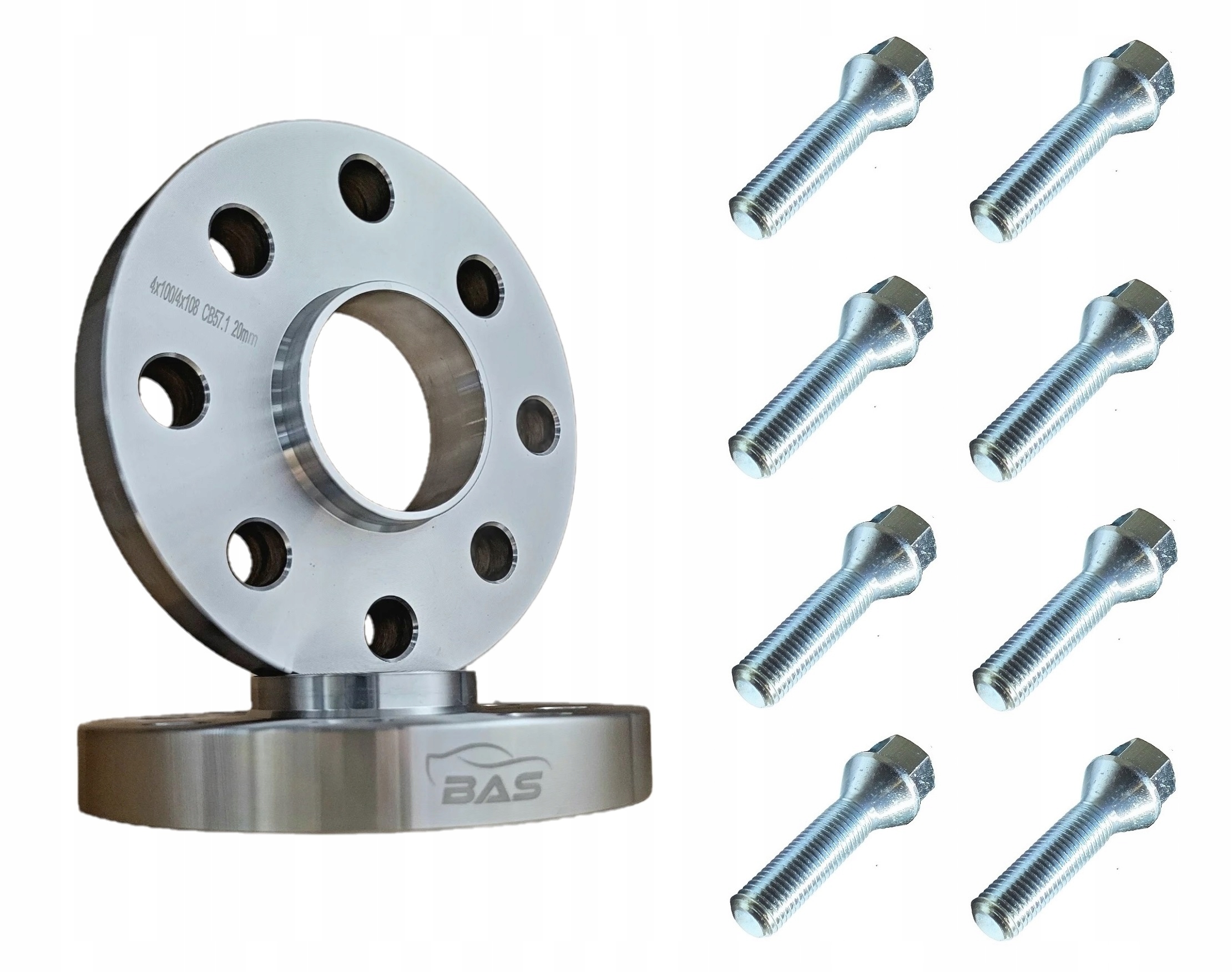 Průchozí distanční prvky 4x100 4x108 57.1 15 mm Škoda Volkswagen Audi Seat Bmw