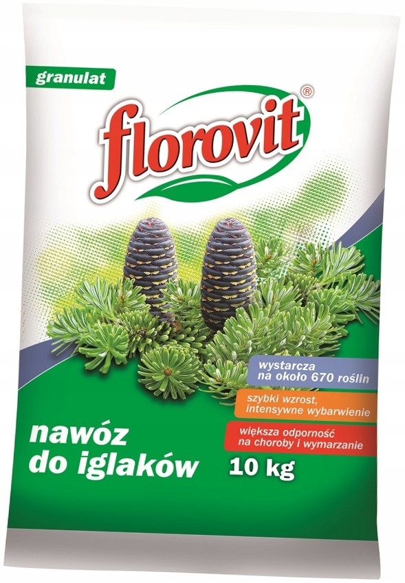 Florovit hnojivo pro jehličnany 10 kg sáček Grupa Inco granulované hnojivo pohodlné