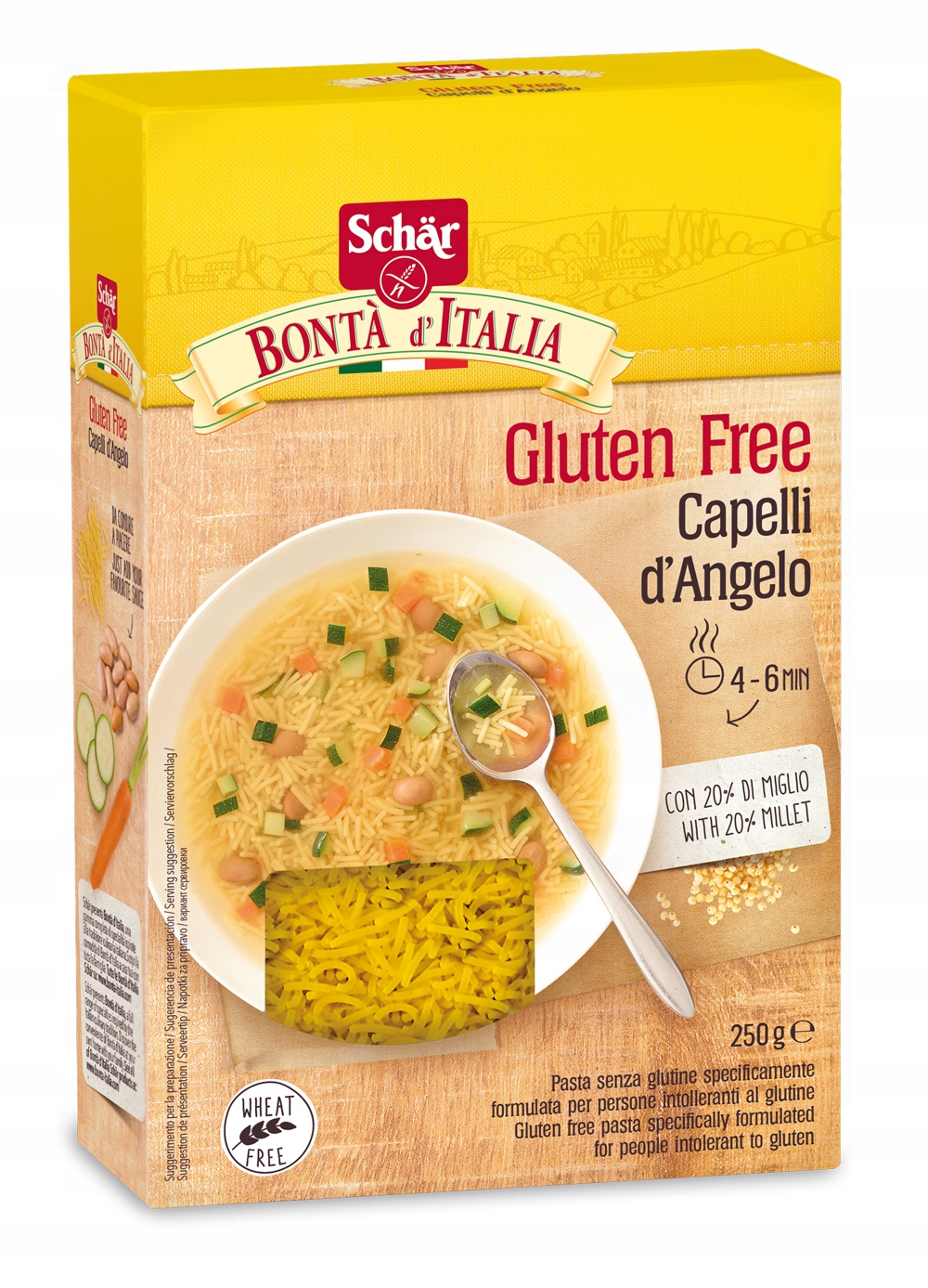 Schar Těstoviny capelli di angelo Bez Lepku 250 g