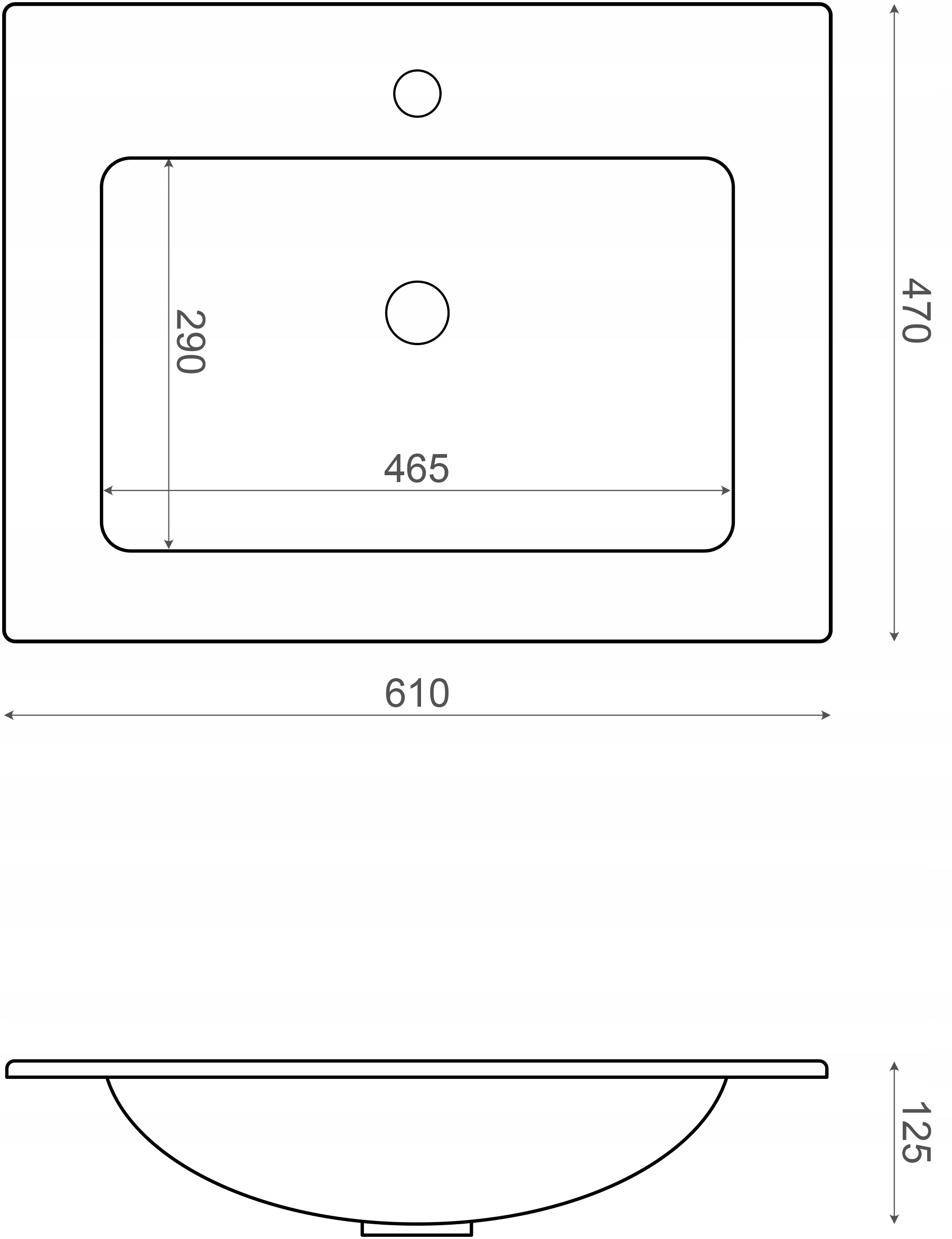 UMYWALKA MEBLOWA GONDOLA CZARNA GRANITOWA KLIKKLAK Rodzaj prostokątna