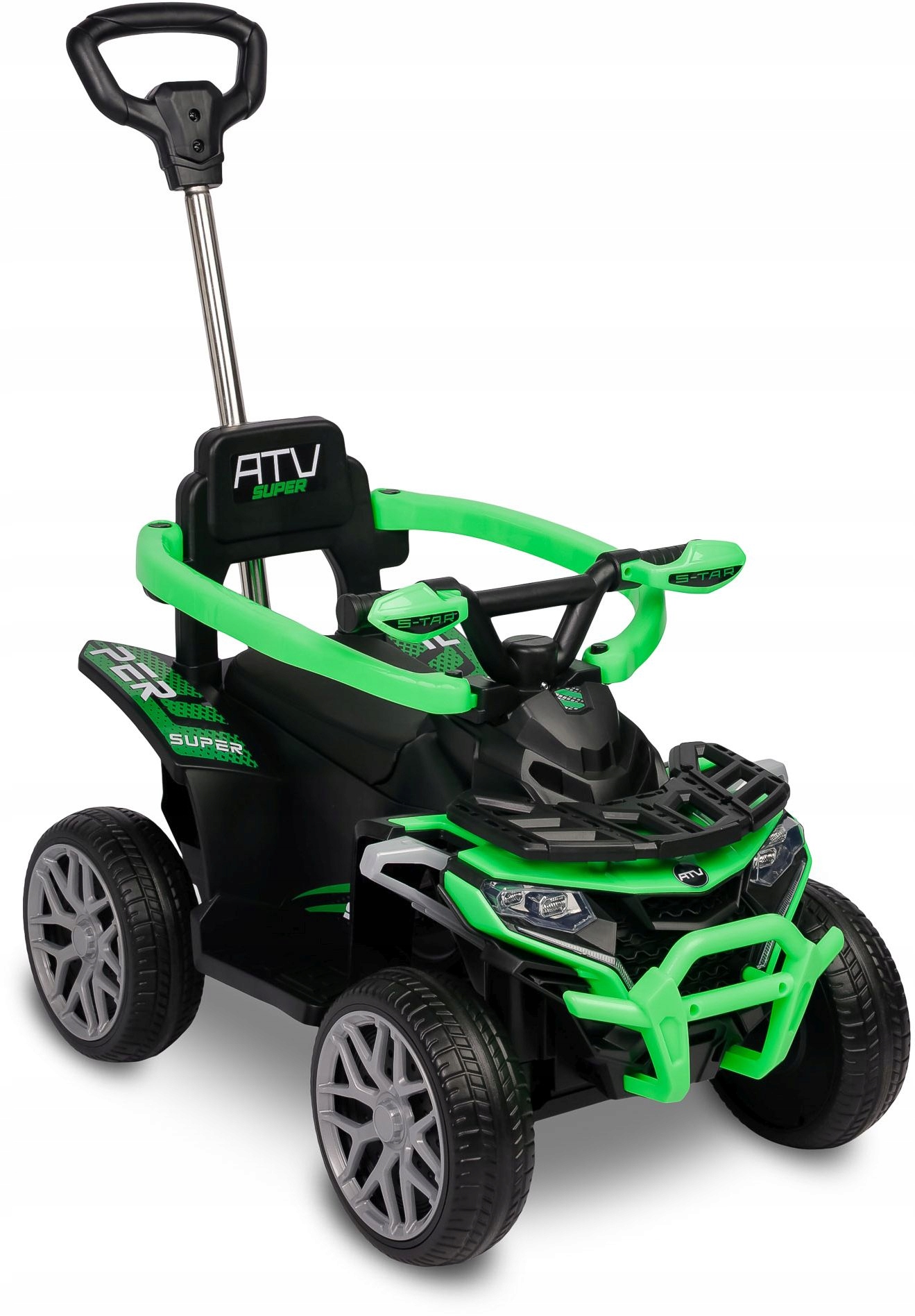 Jeździk Quad Dzieci Miękkie Koła Led Auto 3W1 Duży Chodzik Movix Ekoskóra