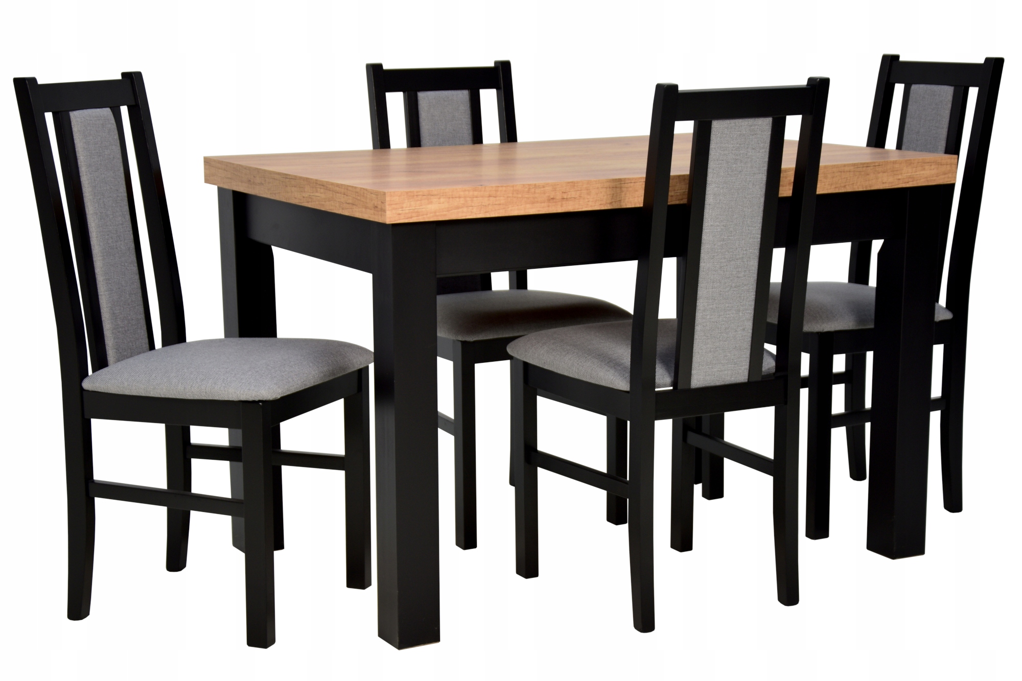 Zestaw 4 krzeseł stół 80x140/180 cm Solidny