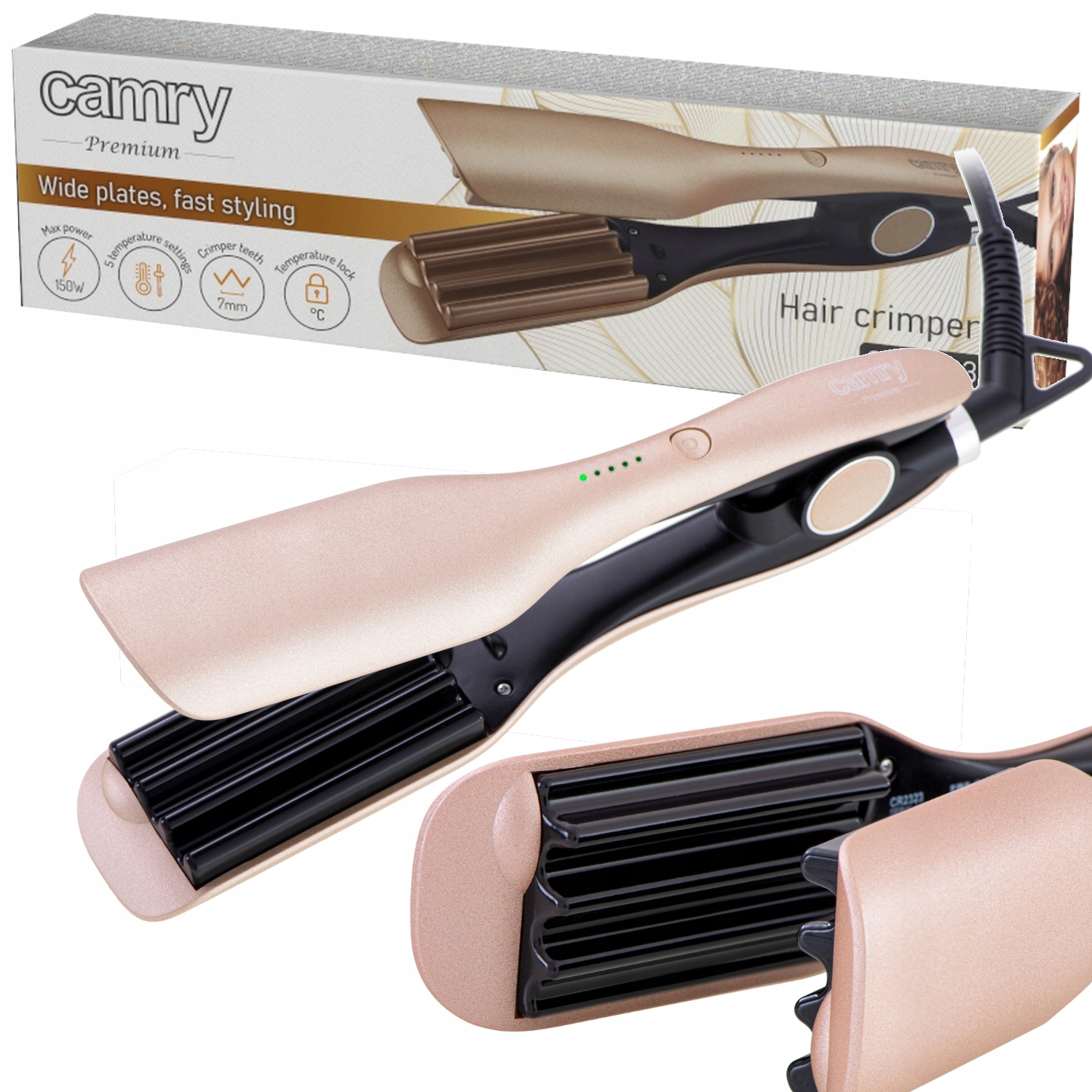 Karbovač pro úpravu vlasů 150W 210C otočný kabel