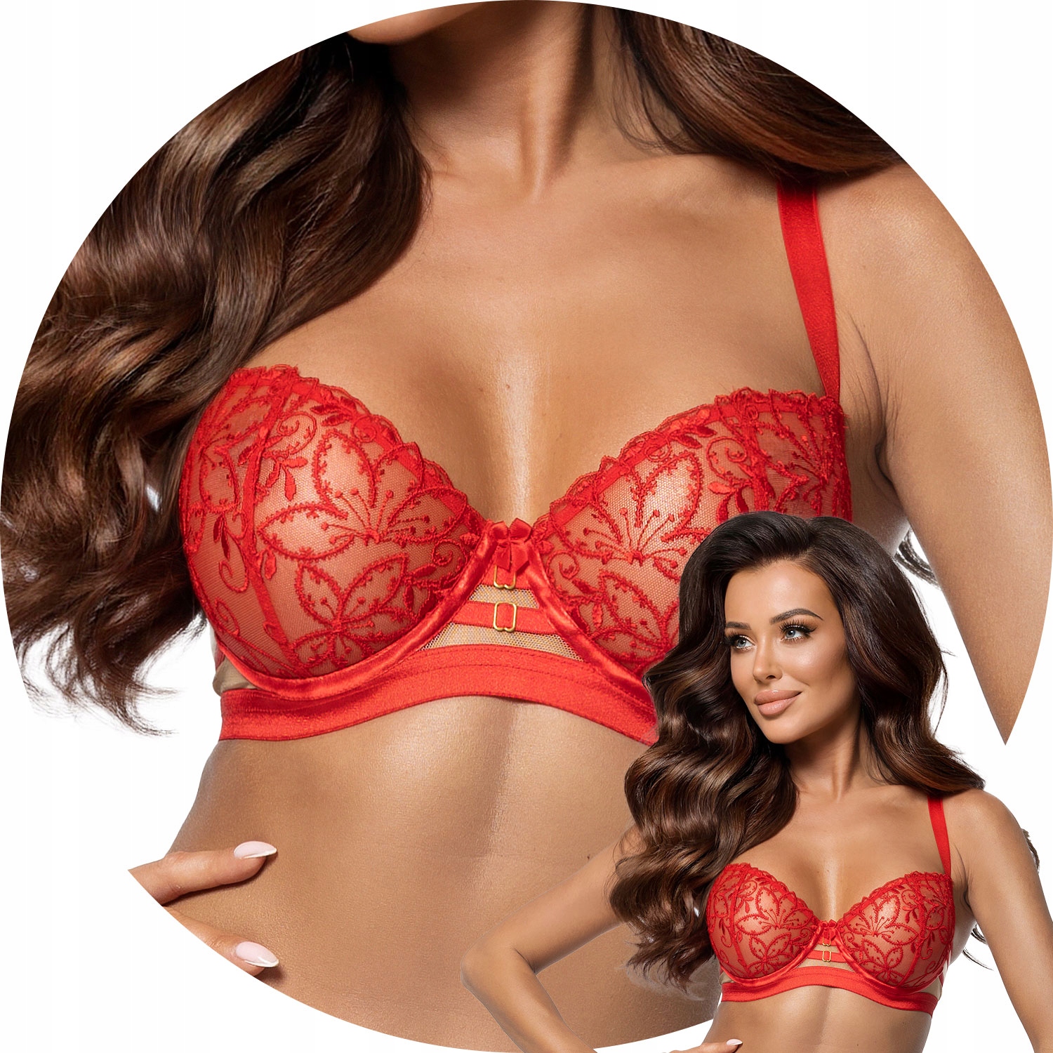 Axami V-10541 červená 75B Měkká podprsenka