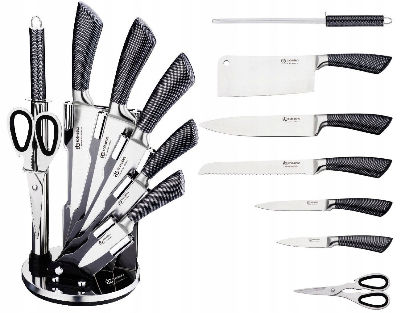 

Noże Ostrzałka Nożyce Zestaw Noży Nóż Stojak 919