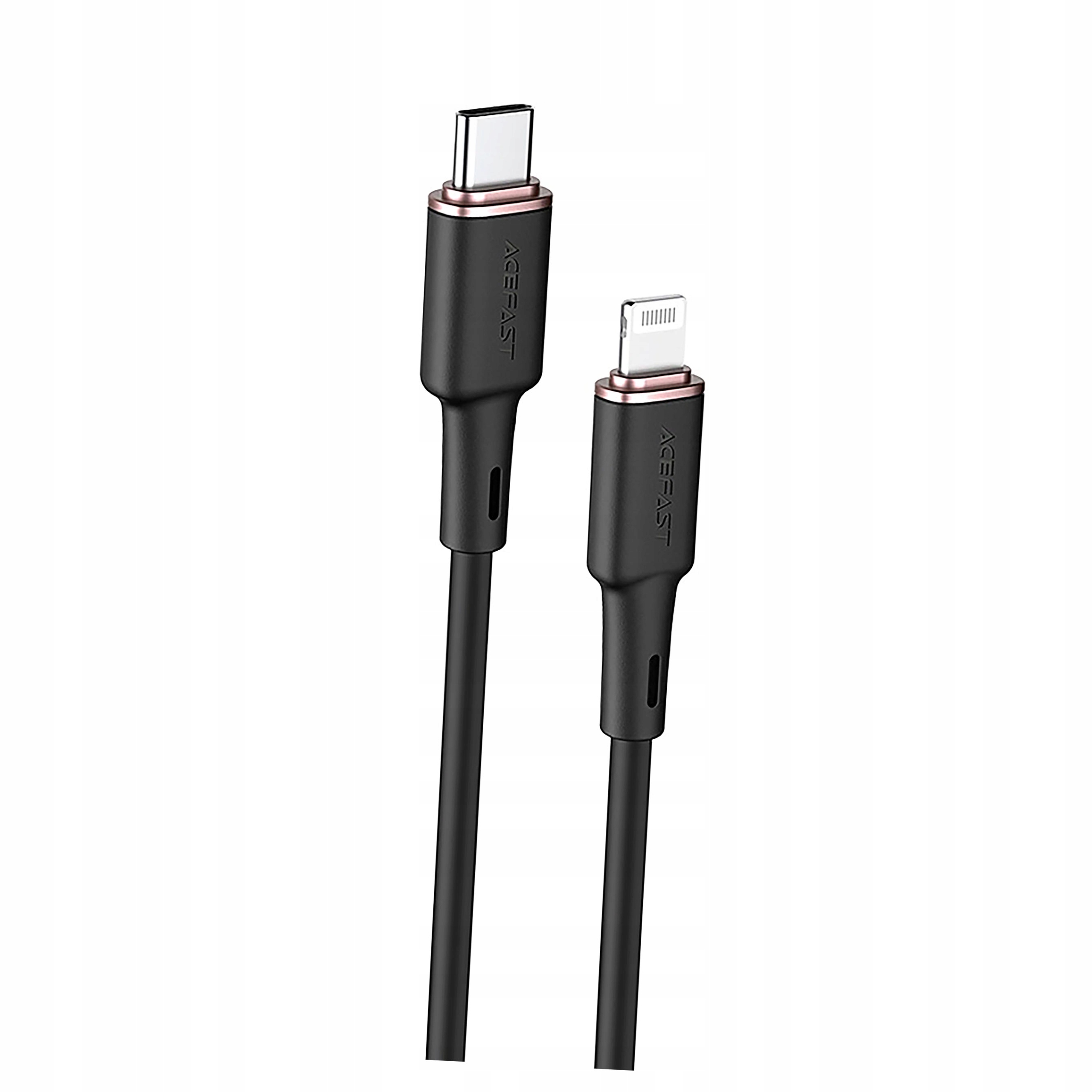 Acefast kabel Mfi Usb Typ C Lightning 1,2m, 30W, 3A czarny (C2-01 black)