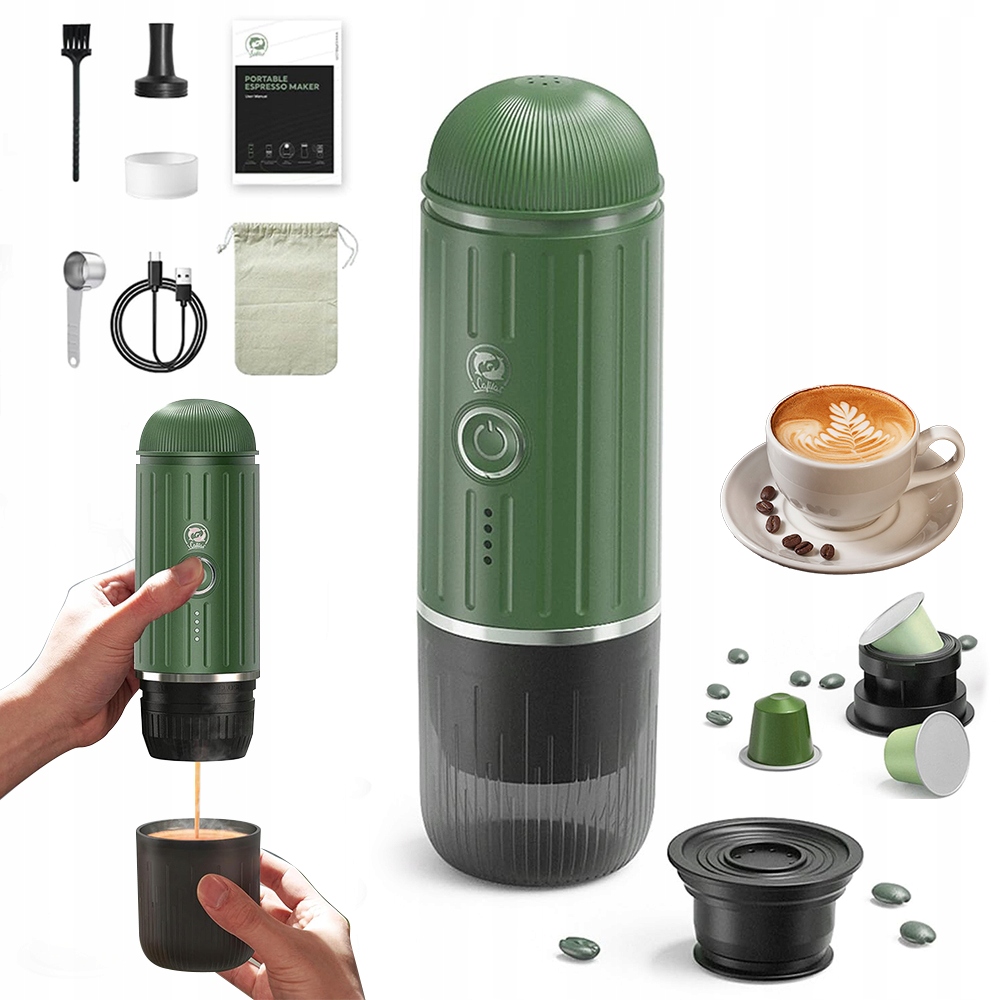 ekspres do kawy Przenośny ekspres do kawy Ekspres do kawy 2w1 100W 7800mAh