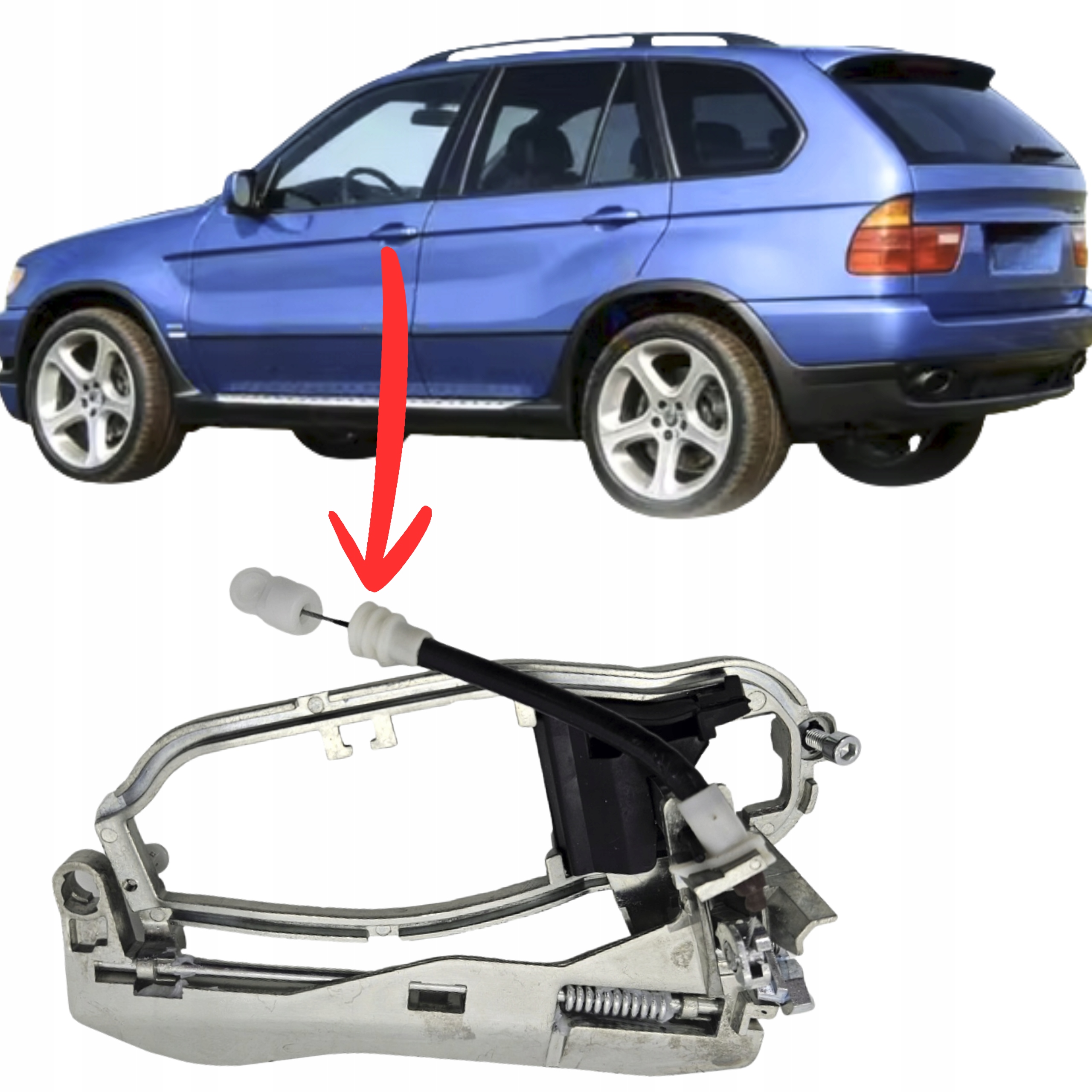 Držák Mechanismus Kliky Levých Předních Dveří Bmw X5 E53 1999-2006