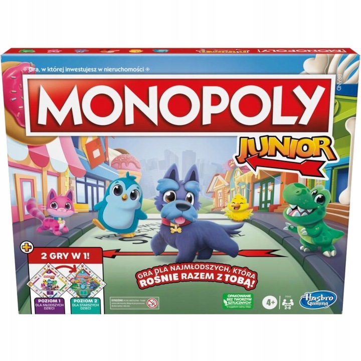 Gra Rodzinna planszowa Hasbro Monopoly Junior F8562
