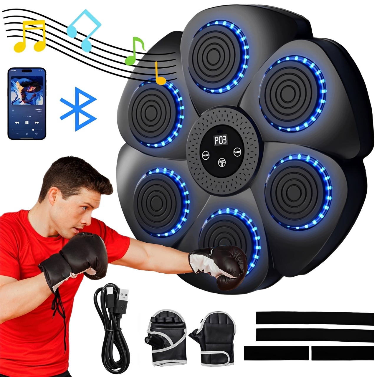 Inteligentní Boxerský Trenér S Bluetooth Namontovaným Na Stěně V Domě