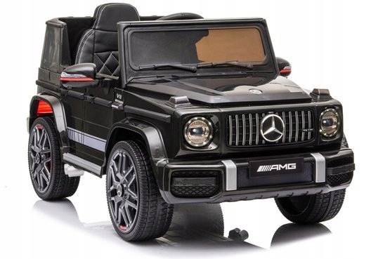 Auto na akumulator Samochód dla dzieci Mercedes G63 Amg Skóra Pilot Czarny