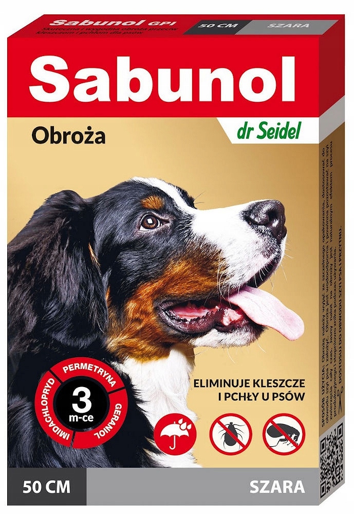 

Sabunol obroża Szara na Pchły Kleszcze Pies 50 cm