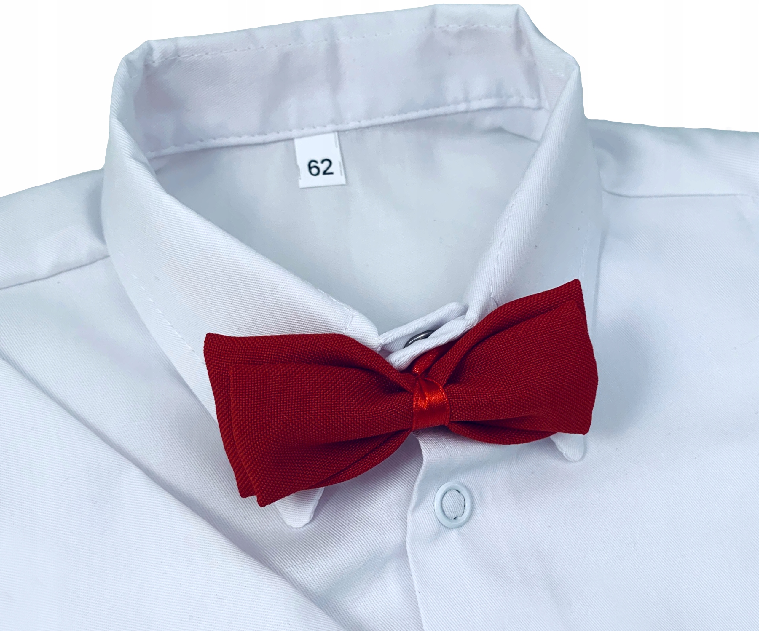 KOSZULOBODY + MUCHA białe wizytowe 80 cm 9-12 m Marka Dominga