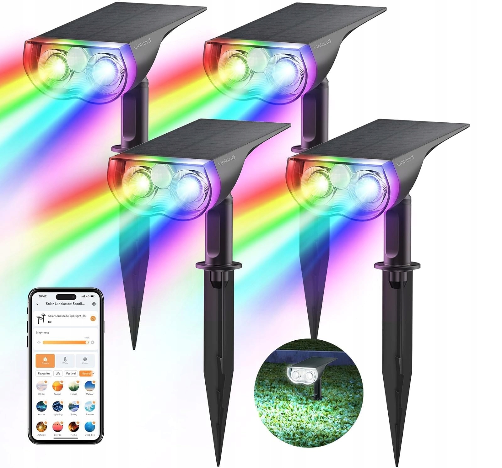 Linkind Inteligentné stopové svetlá Rgbw 4 kusy