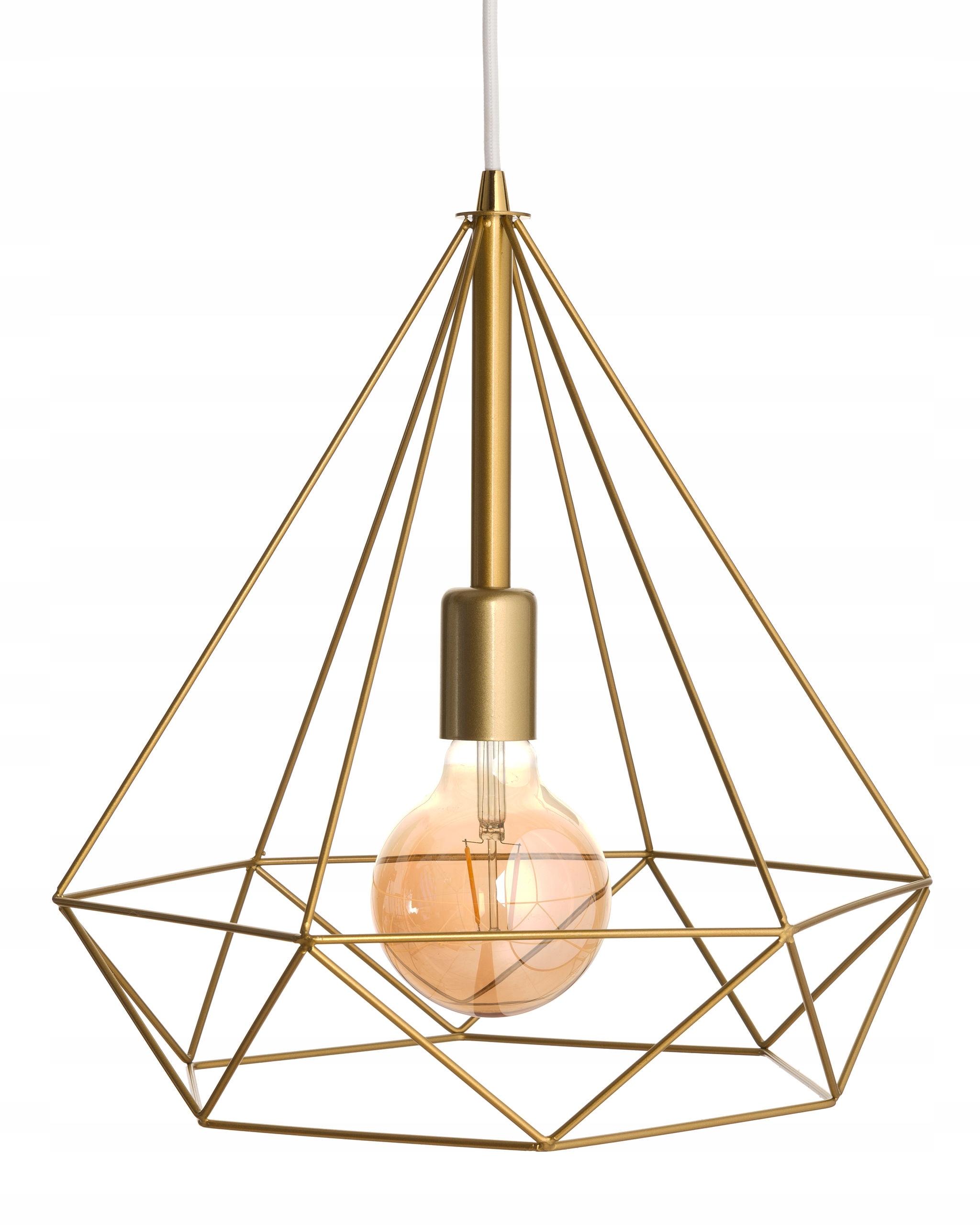 

Lampa wisząca sufitowa Złota metalowa Geo Duża